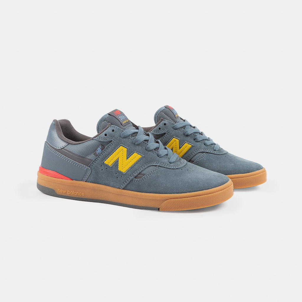New Balance Numeric Shadow Blue And Gum Jamie Foy 306 Cup Skate Shoes