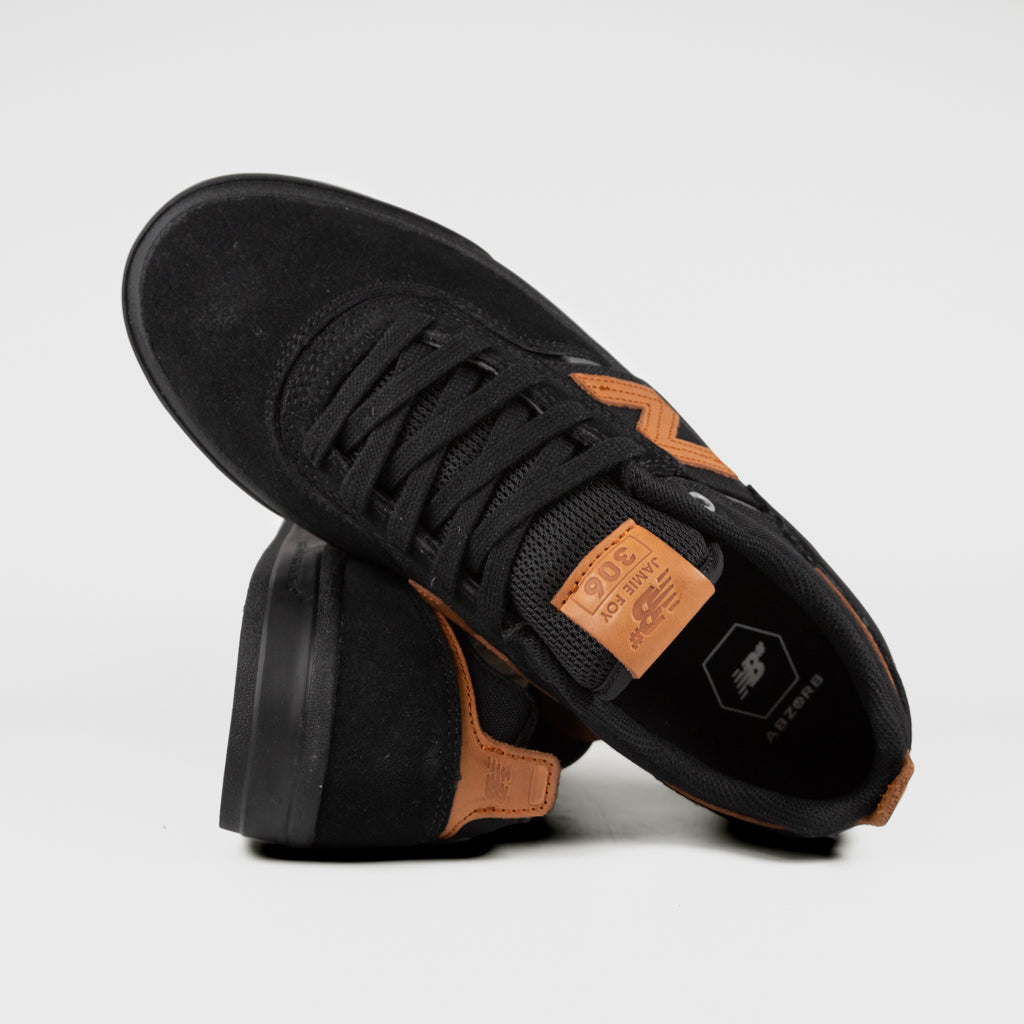 New Balance Numeric Black And Orange Jamie Foy 306 Shoes