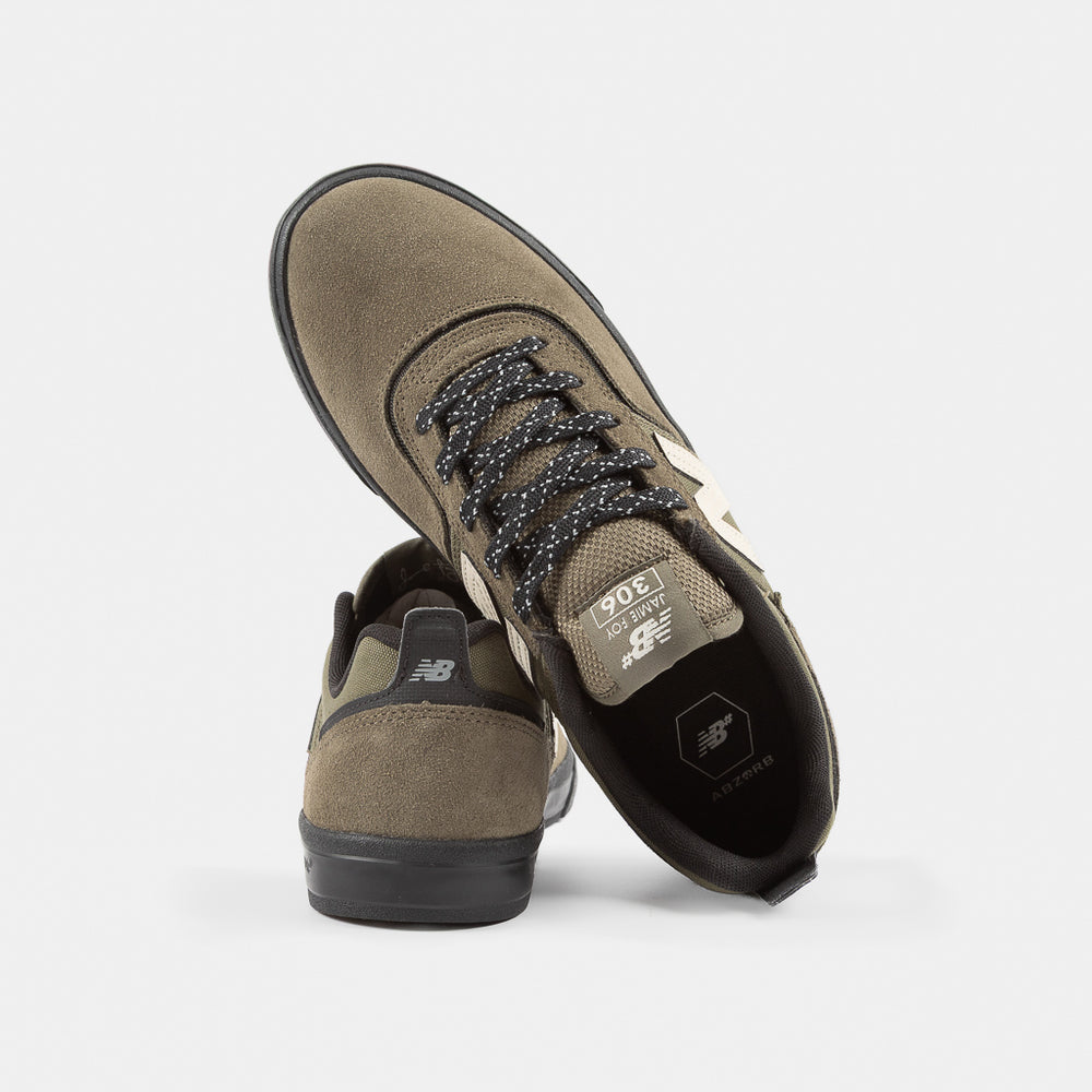 New Balance Numeric Olive And Black Sole Jamie Foy 306 Skate Shoes