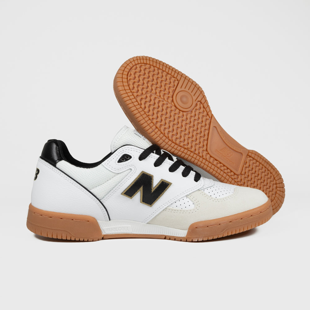 New Balance Numeric White And Gum Tom Knox 600 Shoes