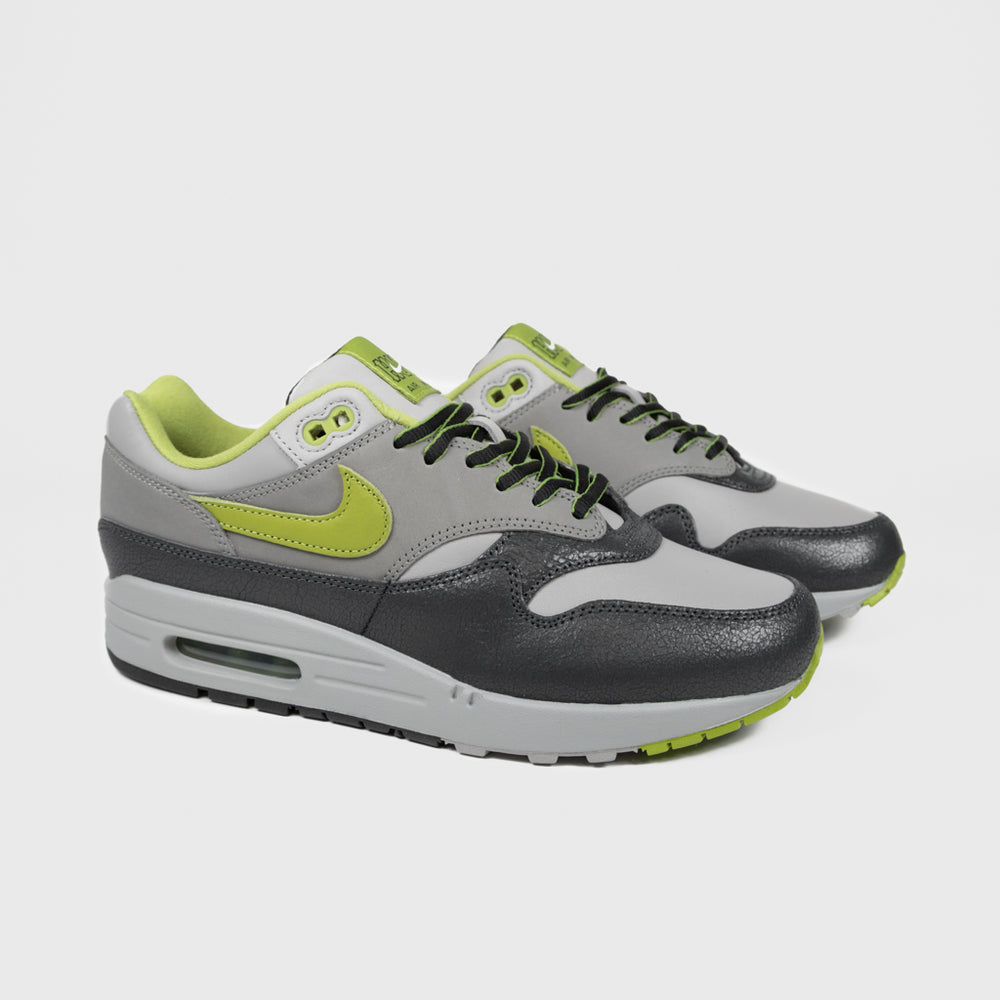 Anthracite Grey And Pear Green Nike HUF Air Max 1 Shoes 