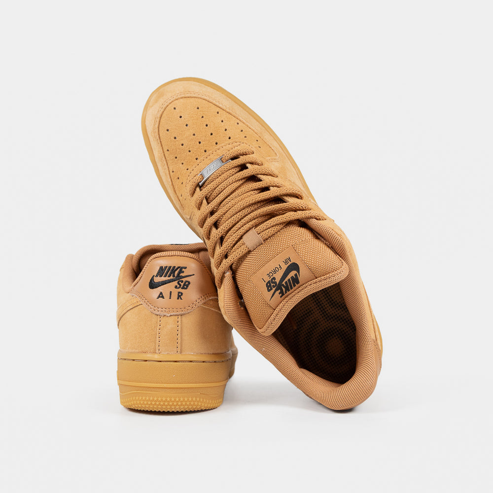 Nike SB Flax Brown Air Force 1 Low Shoes
