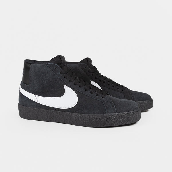 Nike SB - Blazer Mid Shoes - Black / White - Black - Black