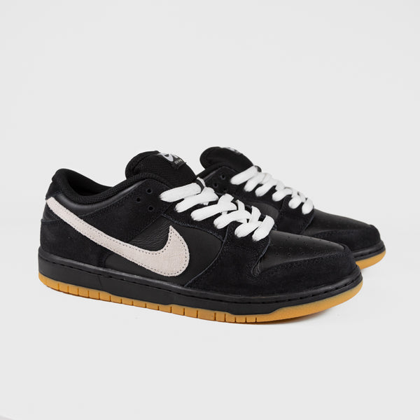 Nike SB - Dunk Low Pro GR Shoes - Black / White - Black - Gum Light Brown