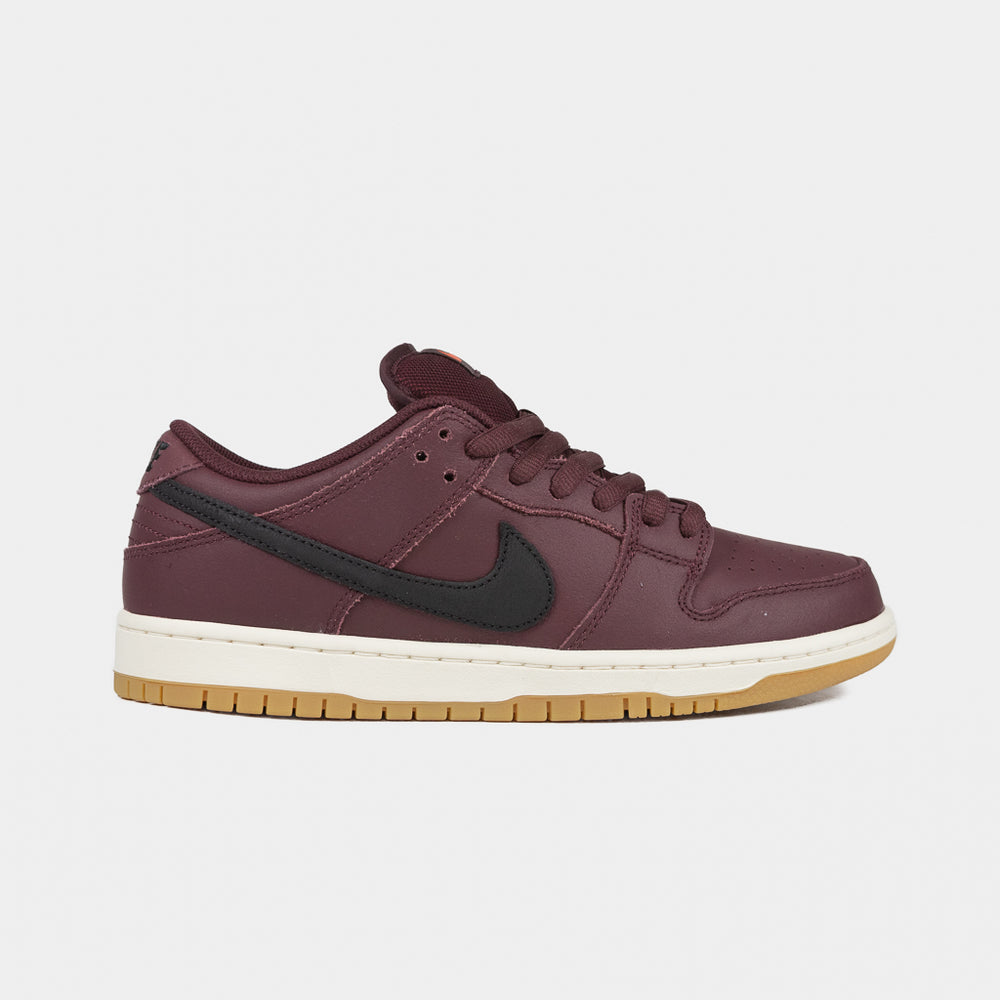 Nike SB Burgundy Crush Dunk Low Pro Orange Label Shoes