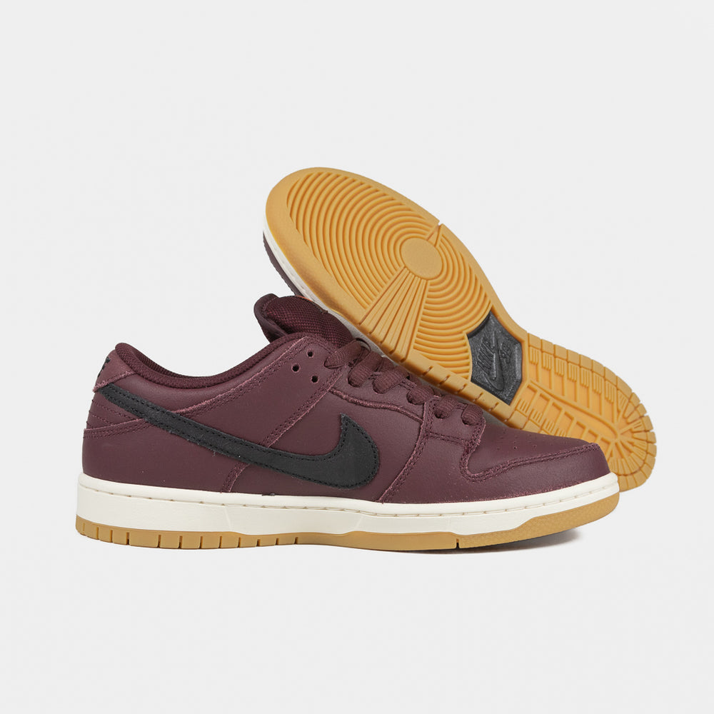 Nike SB Burgundy Crush Dunk Low Pro Orange Label Shoes