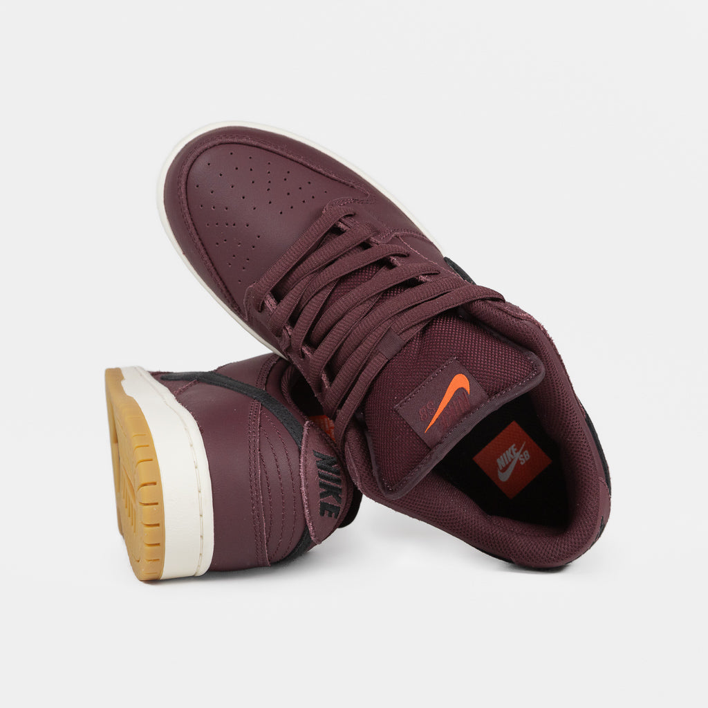 Nike SB Burgundy Crush Dunk Low Pro Orange Label Shoes