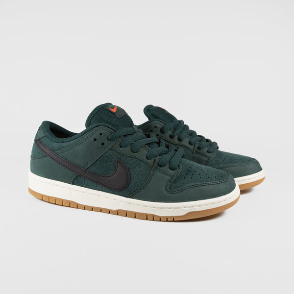 Nike SB - Dunk Low Pro Orange Label Shoes - Deep Fir / Black - Fir - Sail