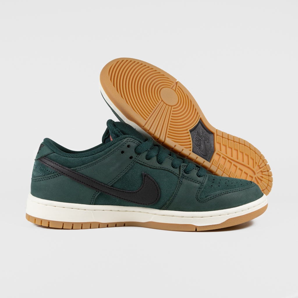 Nike SB - Dunk Low Pro Orange Label Shoes - Deep Fir / Black - Fir