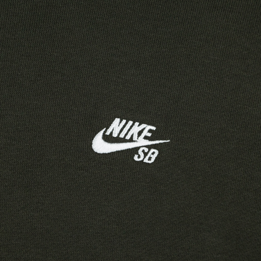 Nike SB Sequoia Green Essential Logo Pullover Hooded Sweatshirt Embroiderey