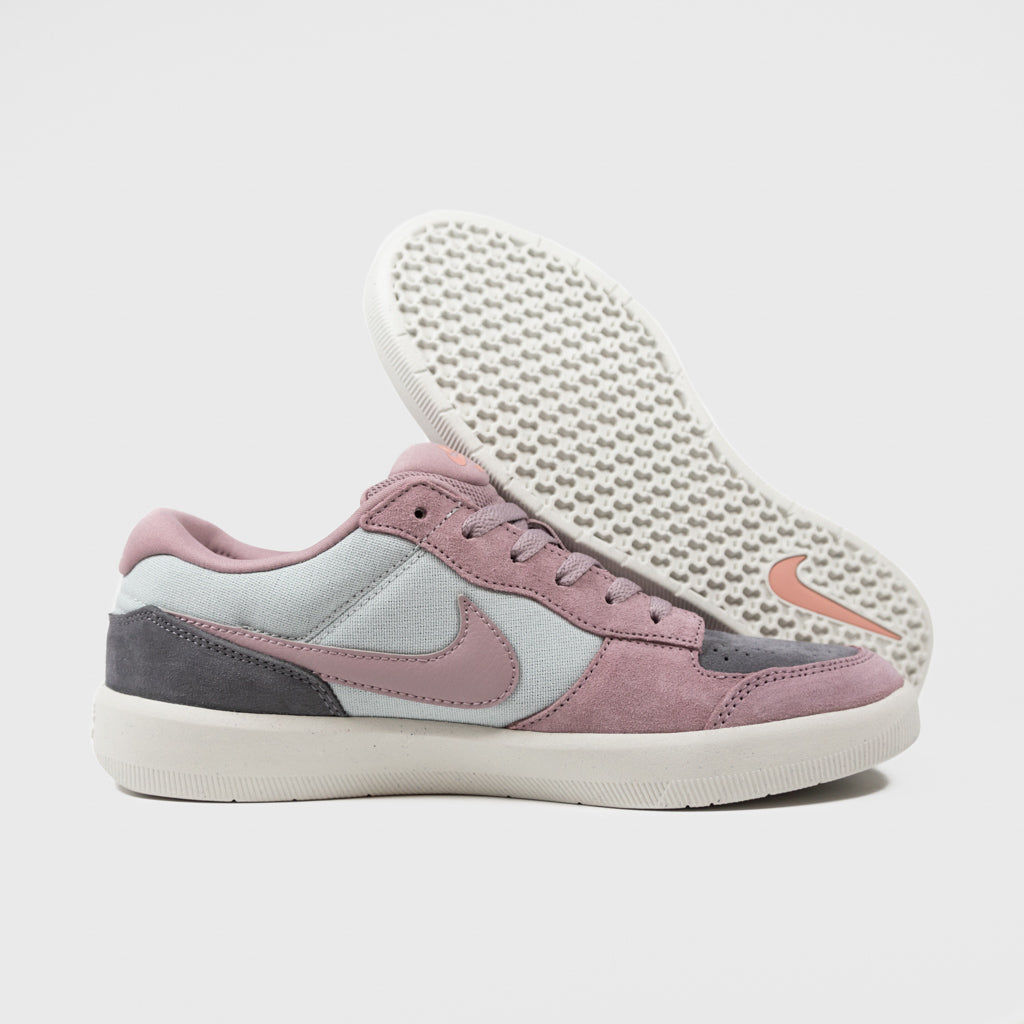 Nike SB Flat Silver and Taupe Grey Force 58 Shoes 