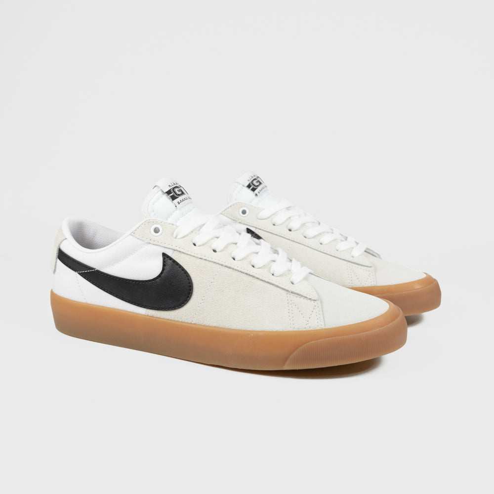 Nike SB White Black And Gum GT Blazer Low Shoes