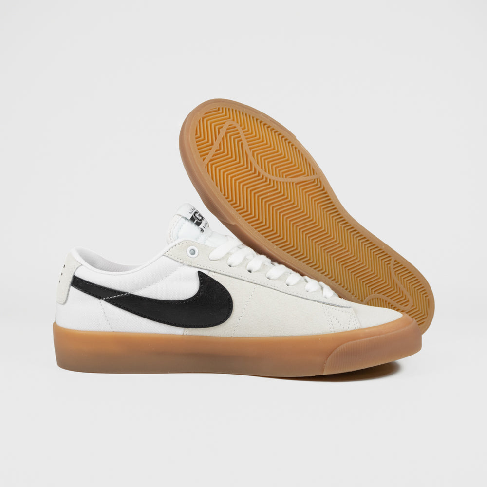 Nike SB White Black And Gum GT Blazer Low Shoes