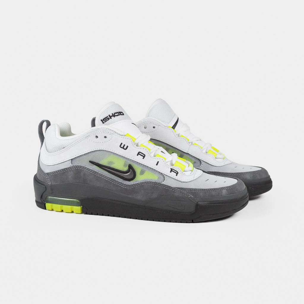 Nike SB Grey and Neon Yellow Ishod Wair Air Max Shoes 