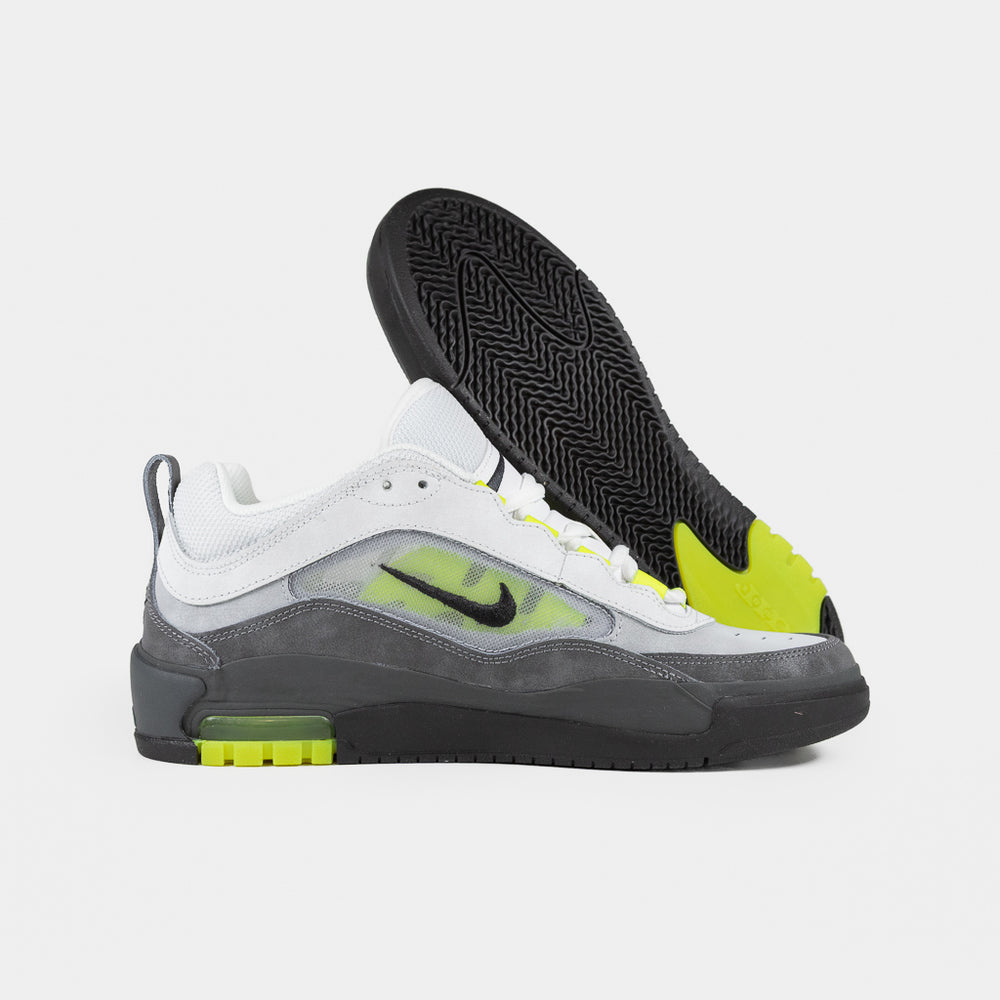 Nike SB Grey and Neon Yellow Ishod Wair Air Max Shoes 