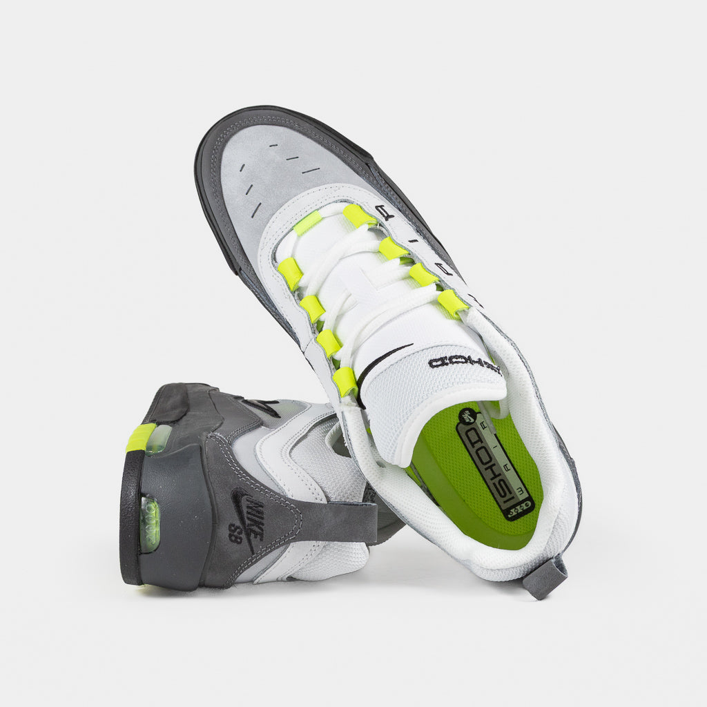 Nike SB Grey and Neon Yellow Ishod Wair Air Max Shoes 