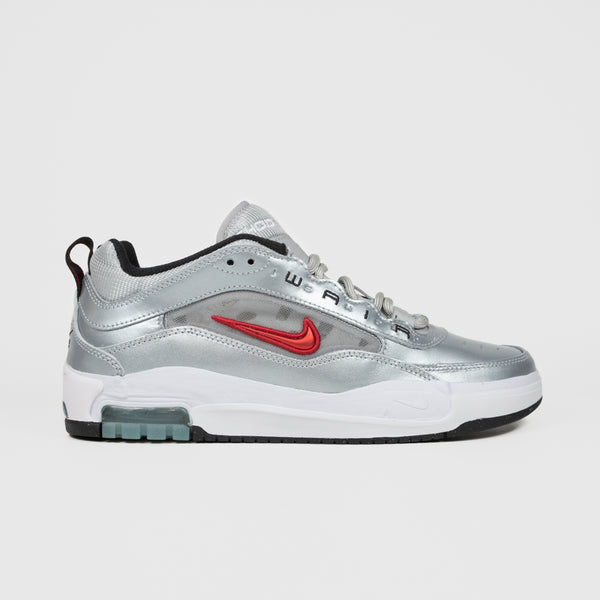 Nike SB - Ishod Wair Air Max Shoes - Metallic Silver / Varsity Red