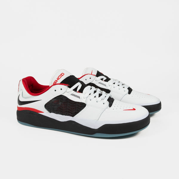 Nike SB - Ishod Wair Premium Leather Shoes - White / Black / University Red