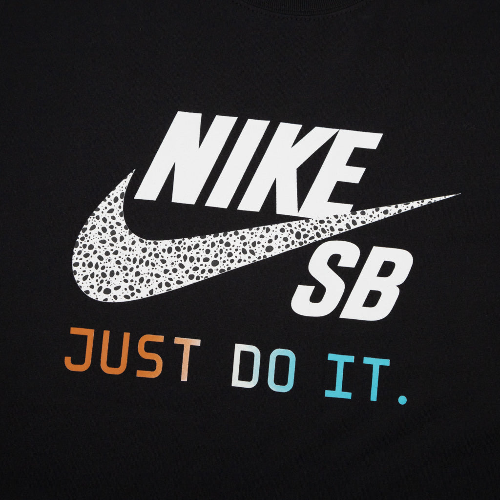 Nike SB Just Do It Safari Print Black T-Shirt Front Print