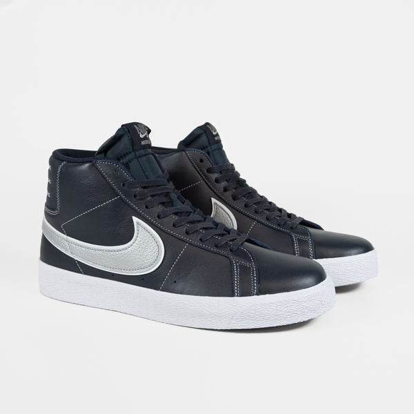 Nike SB - Mason Silva Blazer Mid Shoes - Blackened Blue / Wolf Grey