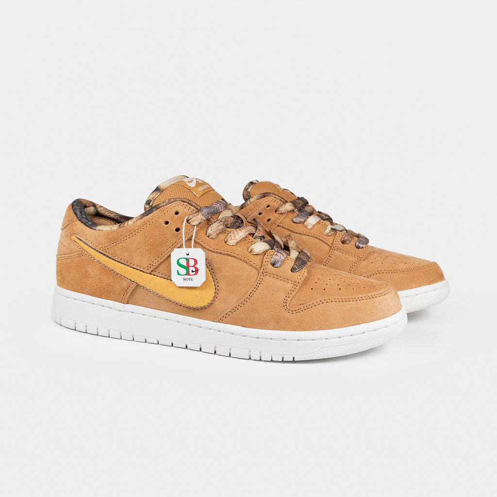 Nike SB Flax Brown Note Dunk Low Pro Shoes