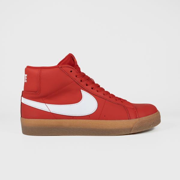 Nike SB - 'Orange Label' Blazer Mid Shoes - University Red / White - White
