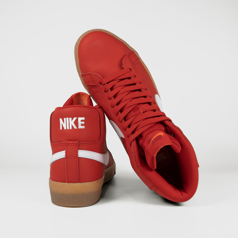 Nike SB Orange Label Red Leather Blazer Mid Shoes