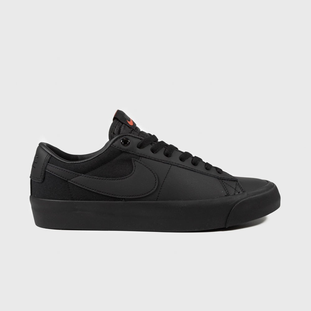 Nike SB Orange Label Black Leather GT Blazer Low Shoes 