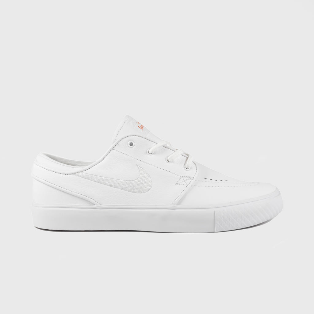 Nike SB White Leather Orange Label Stefan Janoski Shoes