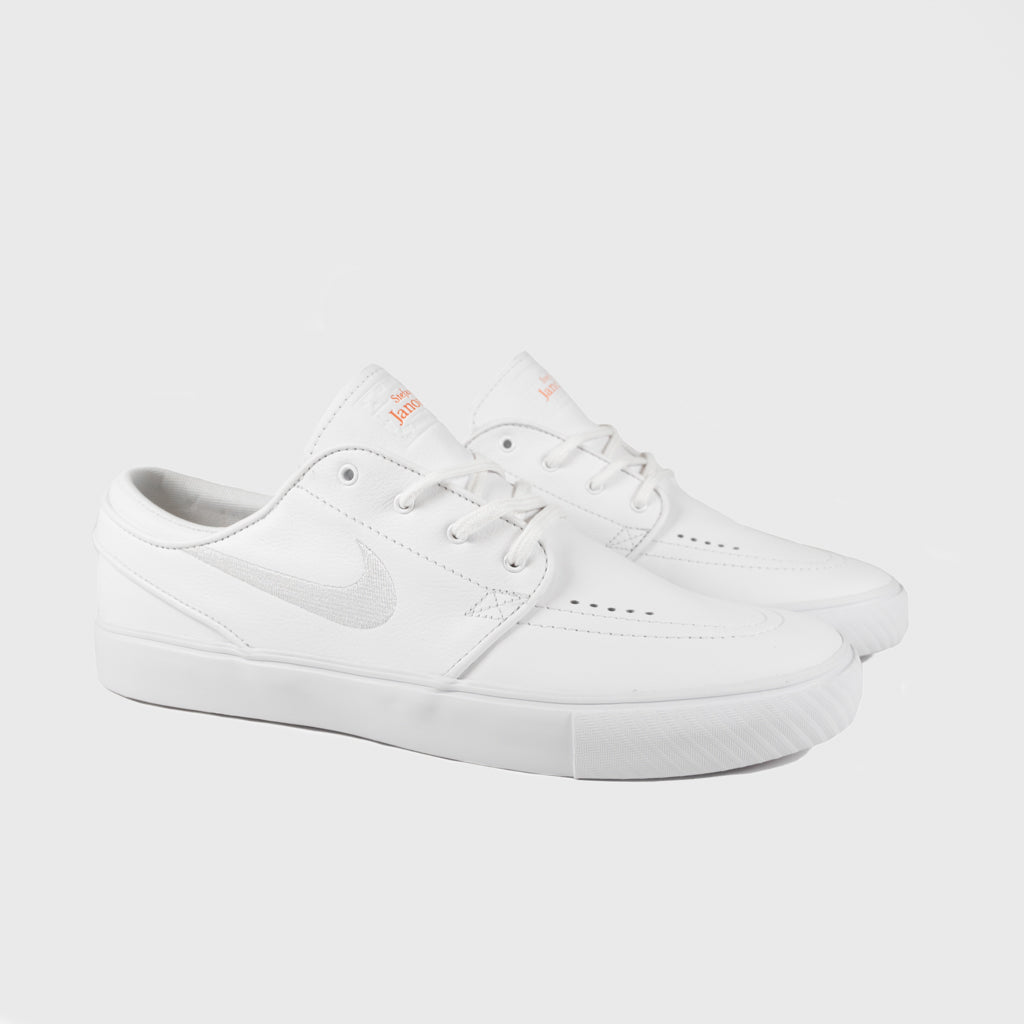 Nike SB White Leather Orange Label Stefan Janoski Shoes