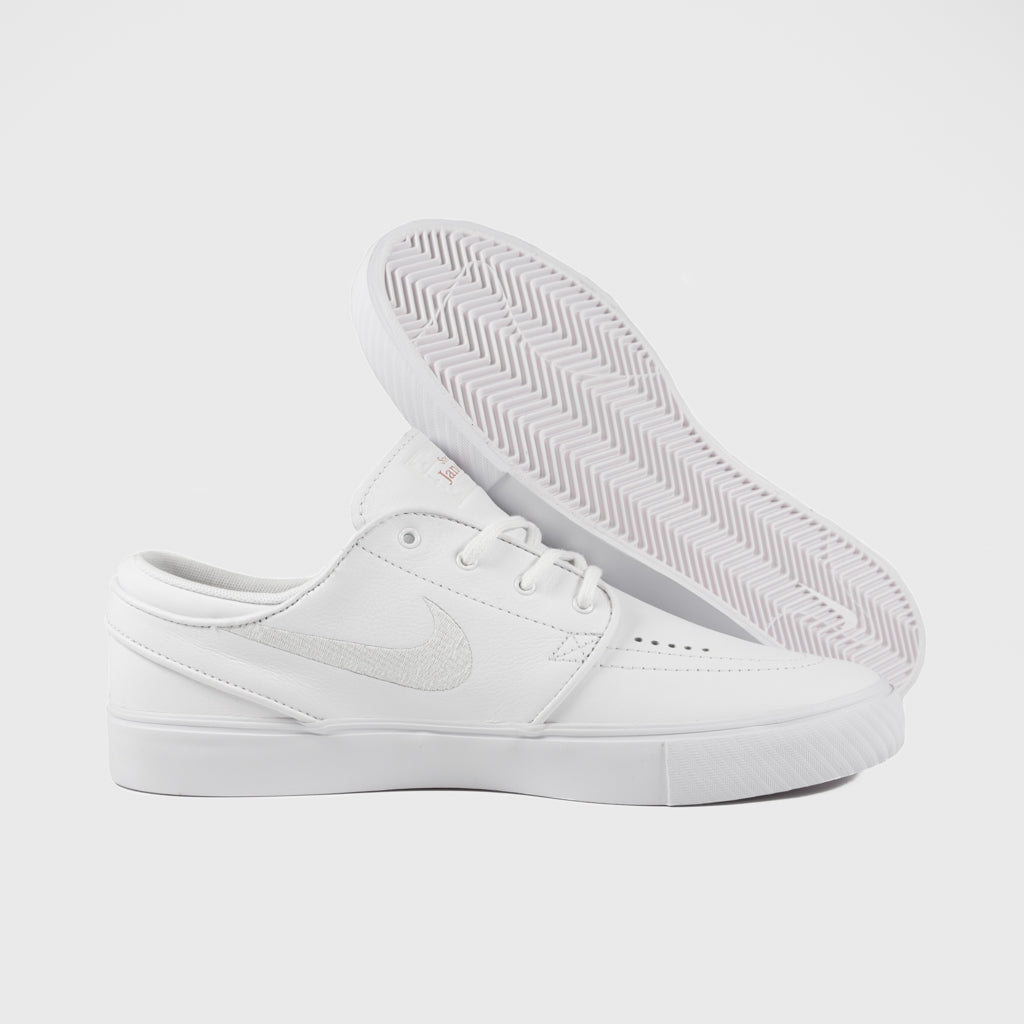 Nike SB White Leather Orange Label Stefan Janoski Shoes