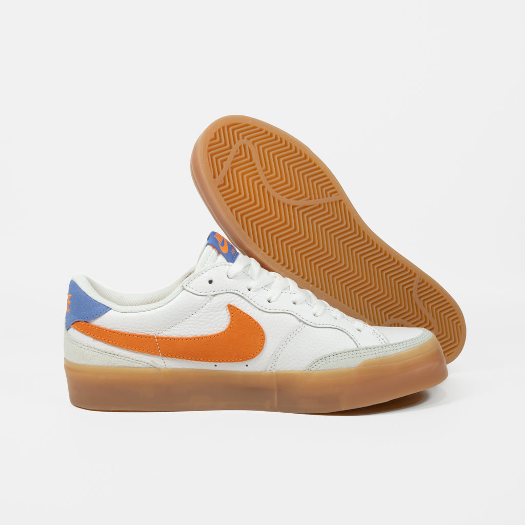 Nike SB White And Mandarin Orange Pogo Premium Shoes