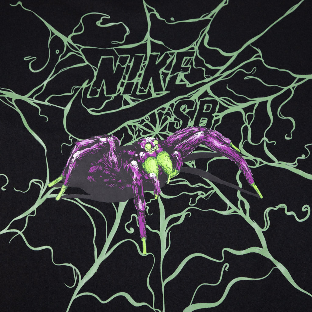 Nike SB Glow In The Dark Spider Black T-Shirt Back Print