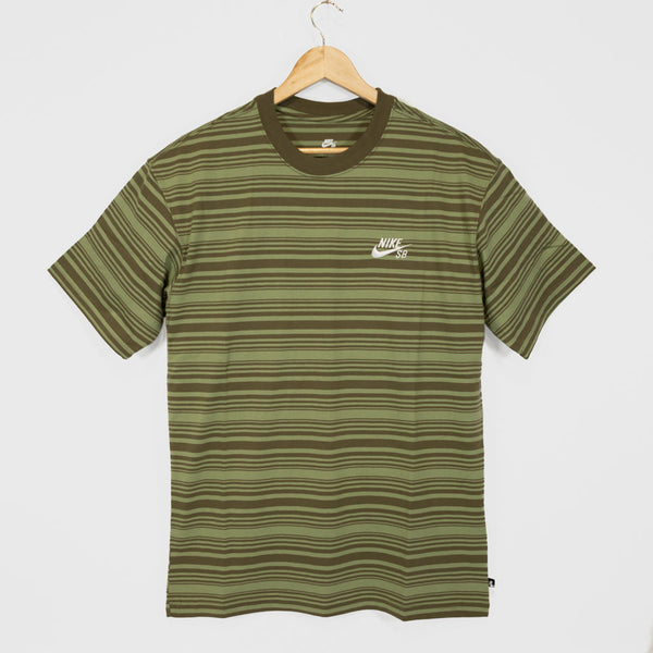 Nike SB - Striped T-Shirt - Oil Green
