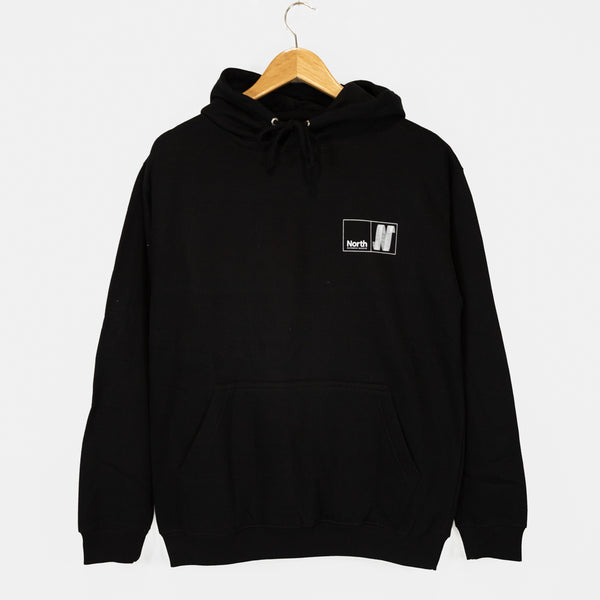 North Skate Mag - N Logo Pullover Hooded Sweatshirt - Black / White