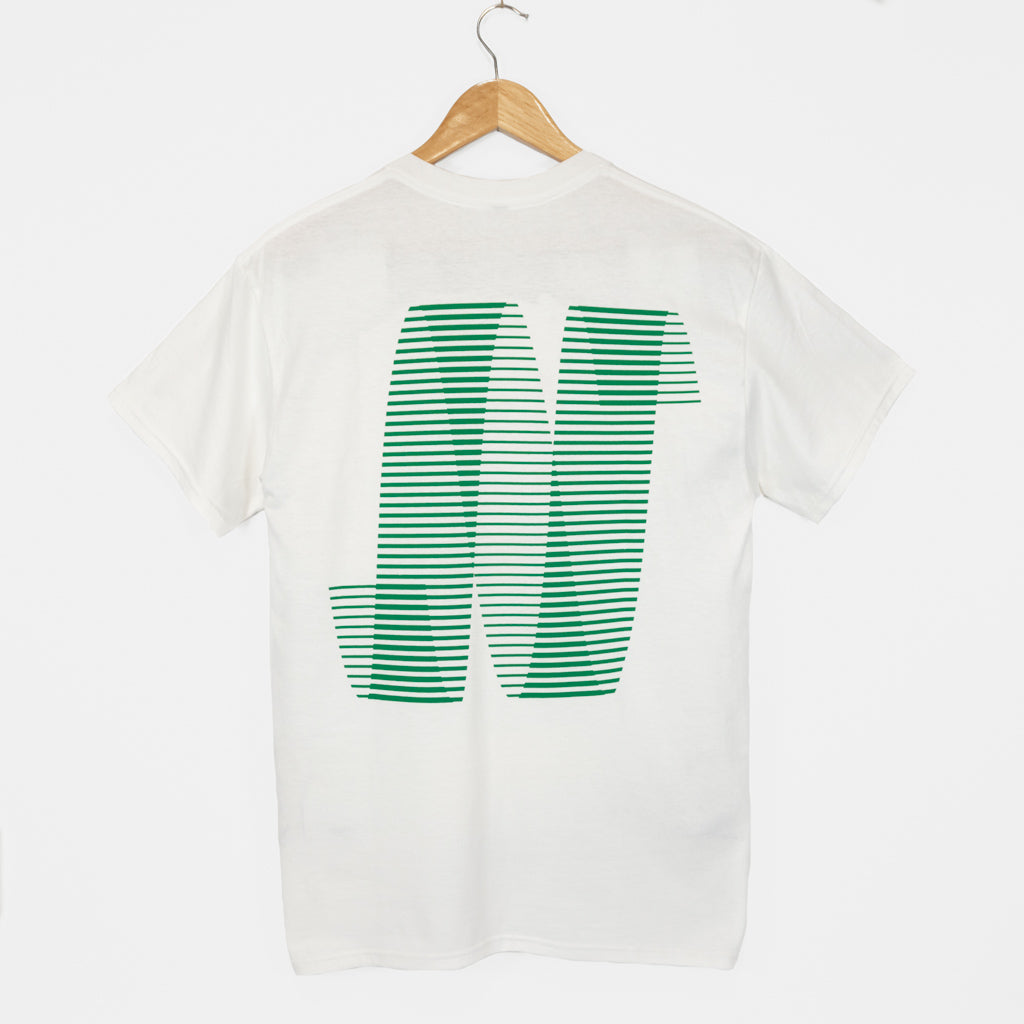 North Skate Mag White And Green N Logo T-Shirt
