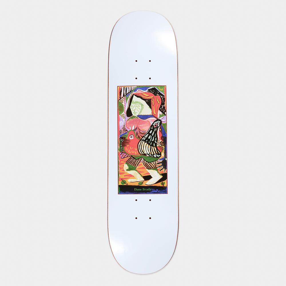 Polar Skate Co. - 8.375" Dane Brady Pigeons Skateboard Deck - White