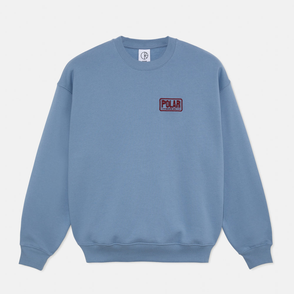Polar Skate Co. Oxford Blue Dave Earthquake Crewneck Sweatshirt