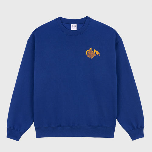 Polar Skate Co. - Graph Dave Crewneck Sweatshirt - Egyptian Blue