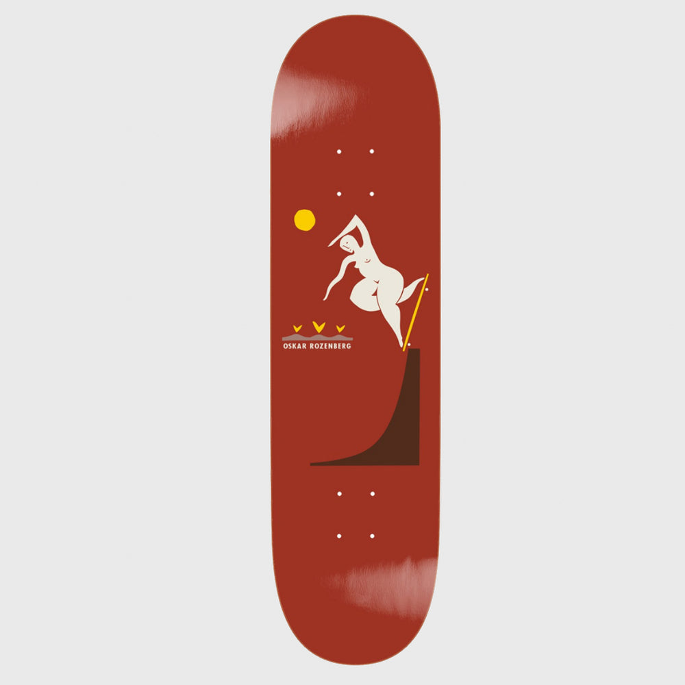 Polar Skate Co. Oskar Rozenberg BS Noseblunt Burnt Red Skateboard Deck