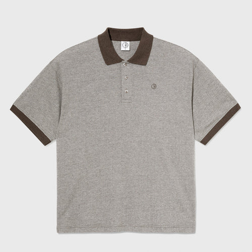 Polar Skate Co. - Surf Short Sleeve Polo Shirt - Illusion / Brown