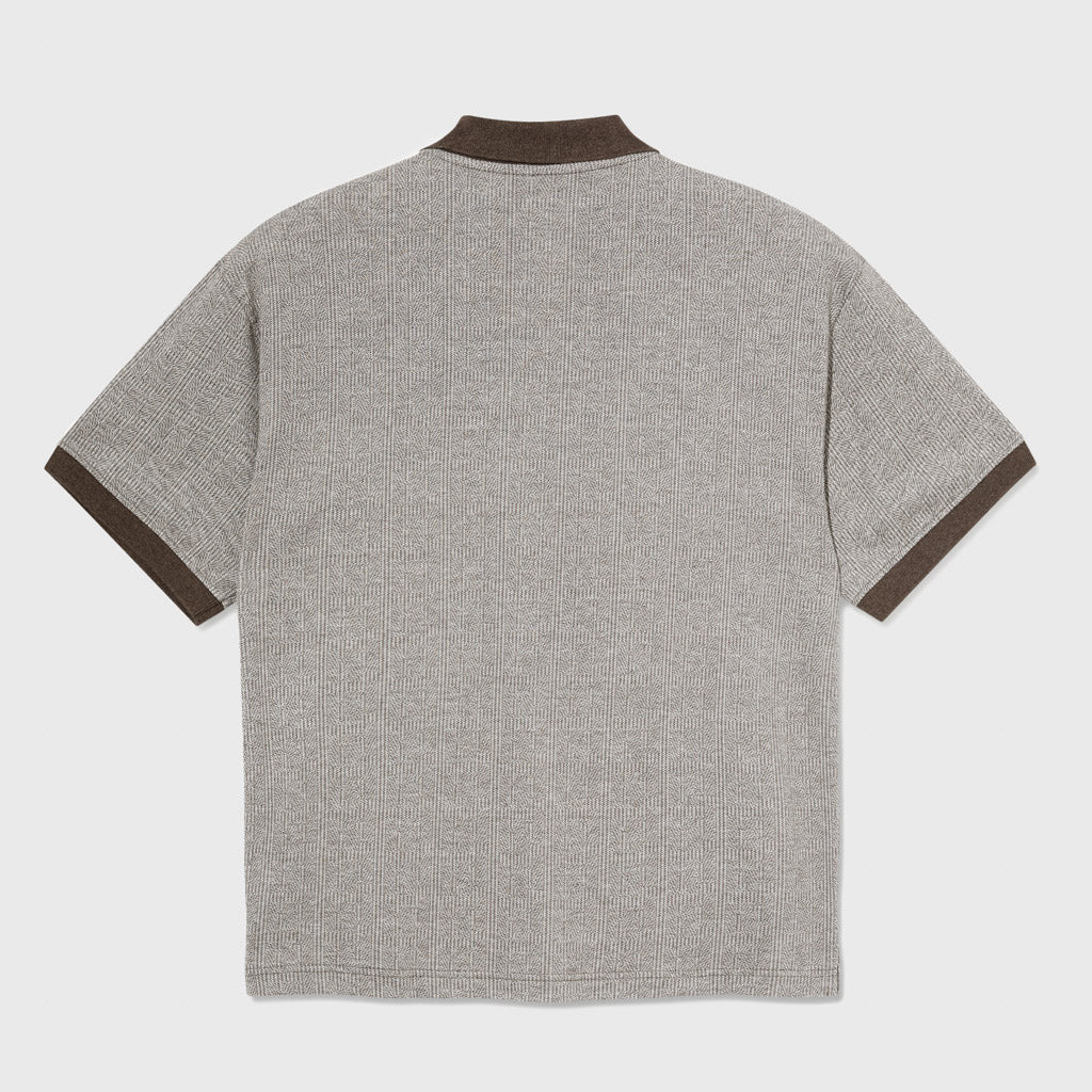 Polar Skate Co. Brown Illusion Surf Short Sleeve Polo Shirt