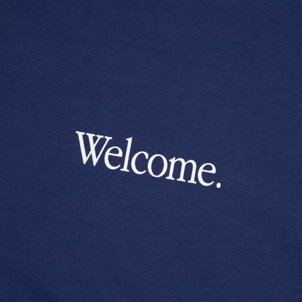 Welcome Skate Store Prince Navy T-Shirt Front Print
