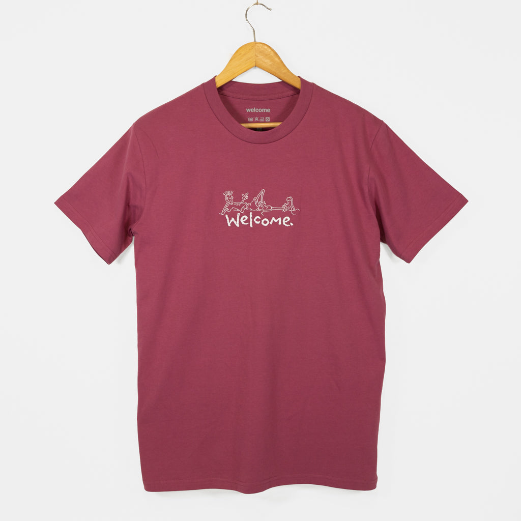 Welcome Skate Store Berry Red Relax T-Shirt
