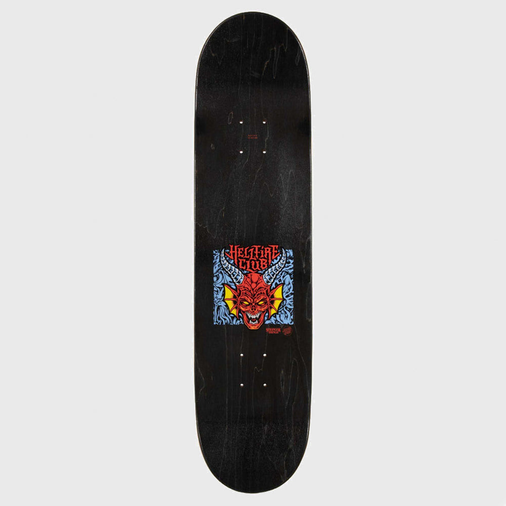 Santa Cruz - 8.25" Stranger Things Hellfire Club Skateboard Deck - Red / Black