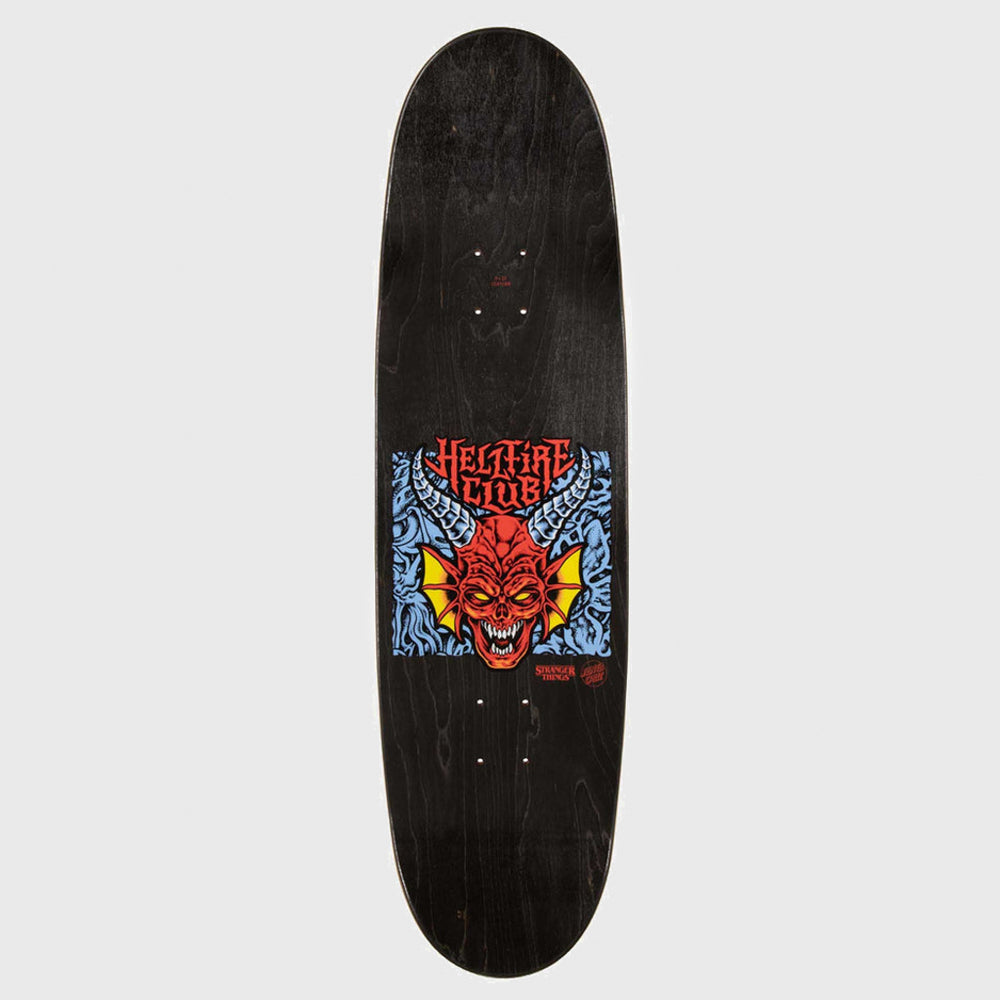 Santa Cruz - 9.0" Stranger Things Hellfire Flame Skateboard Deck - Black / Red