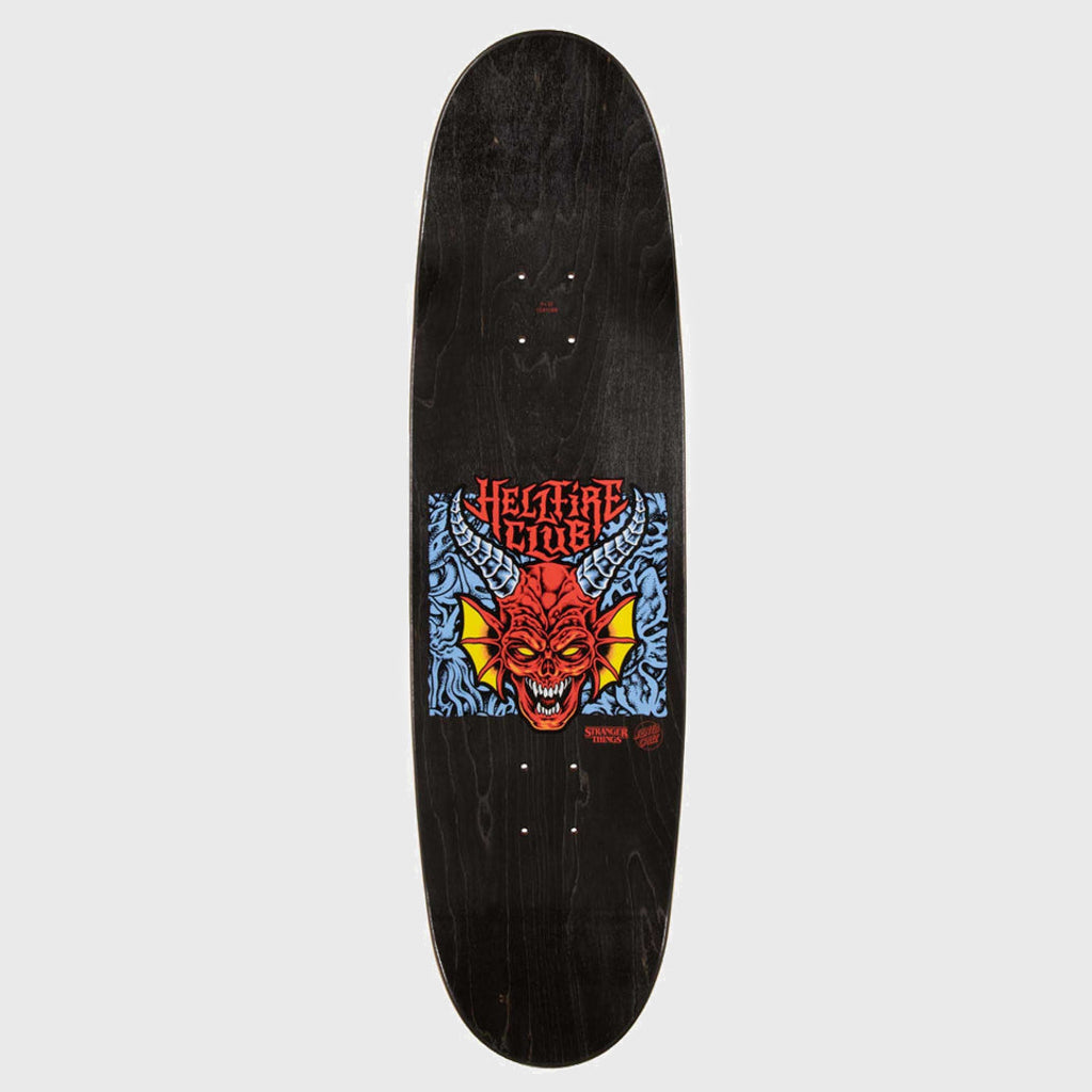 Santa Cruz - 9.0" Stranger Things Hellfire Flame Skateboard Deck - Black / Red