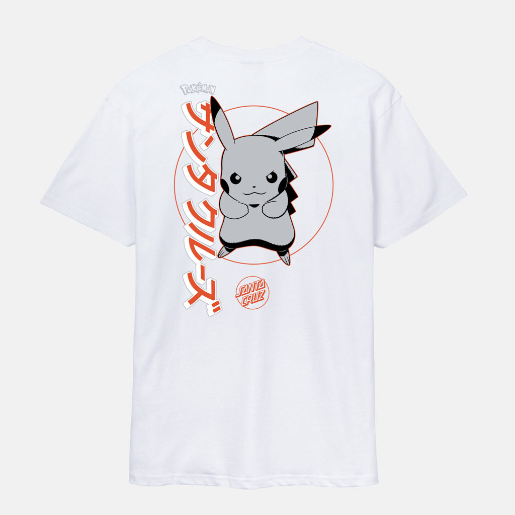 Santa Cruz Pikachu Pokemon White T-Shirt
