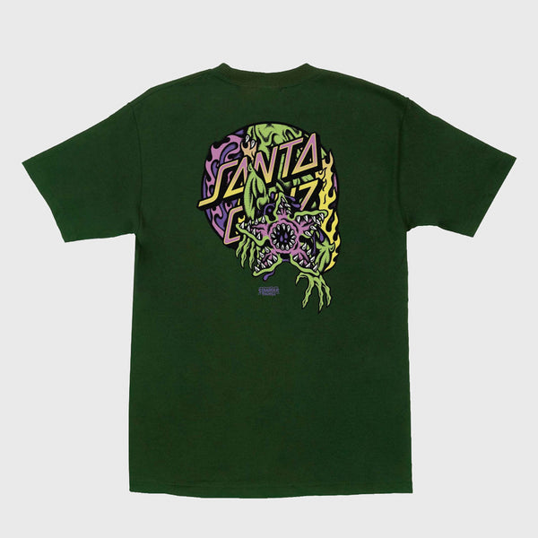 Santa Cruz - Stranger Things Demogorgon Dot T-Shirt - Forest