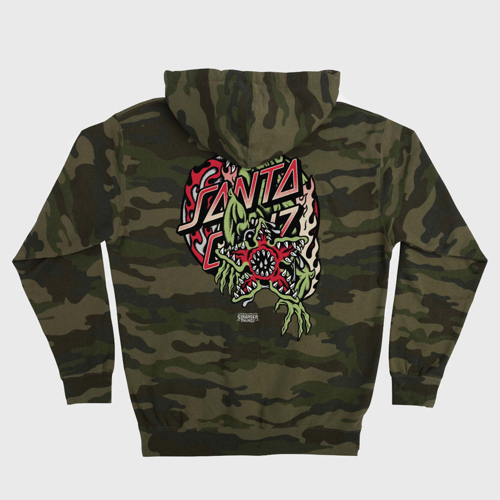Santa Cruz Stranger Things Demogorgon Forest Camo Pullover Hooded Sweatshirt